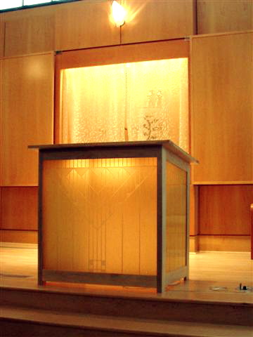 BJC Lectern All Lit Up!